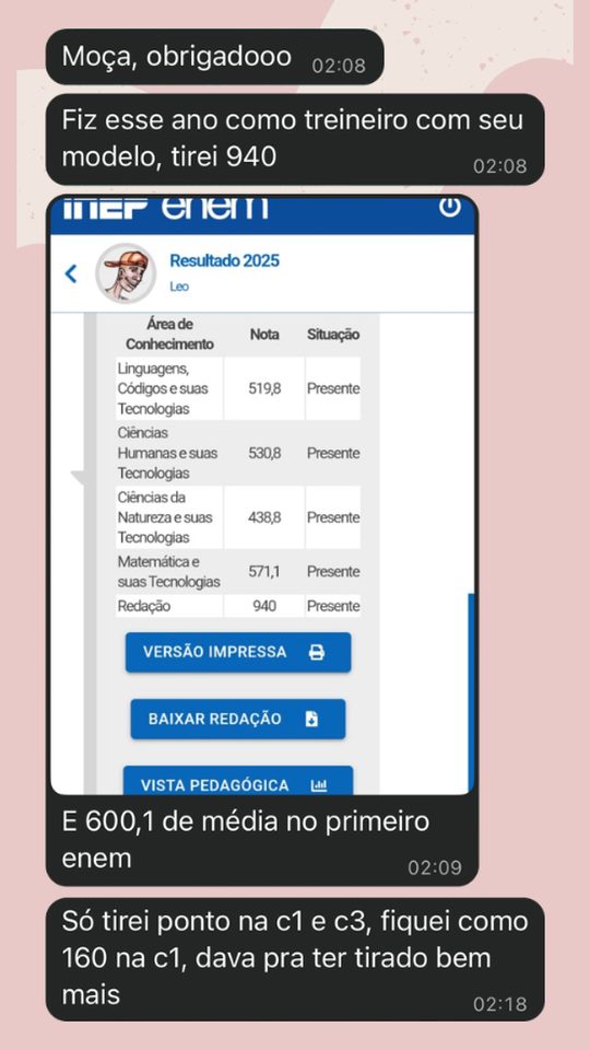 Depoimento de aluna: 940 no ENEM como treineiro