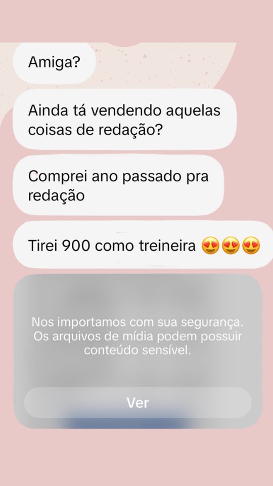 Depoimento de aluna: 900 como treineira